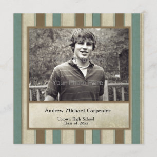 Einladung zur grünen Tan-Streifenkarte