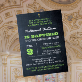 Einladung zur grünen Taufe von Chalkboard