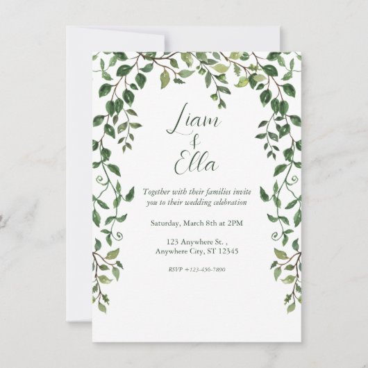 Einladung zur Grünhochzeit (Vorderseite)