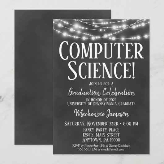 Einladung zur Gruppe "Computerwissenschaften" (Vorne/Hinten)