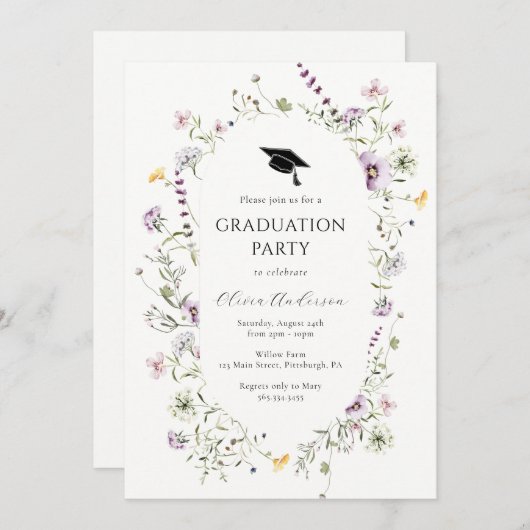 Einladung zur Gruppe "lila Wildblume" (Vorne/Hinten)