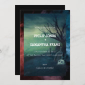 Einladung zur Halloween-Hochzeit (Vorne/Hinten)