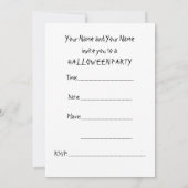 Einladung zur Halloween-Party-Fotokarte (Rückseite)