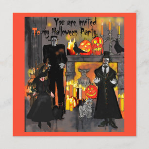 Einladung zur Halloween-Party im Spukhaus