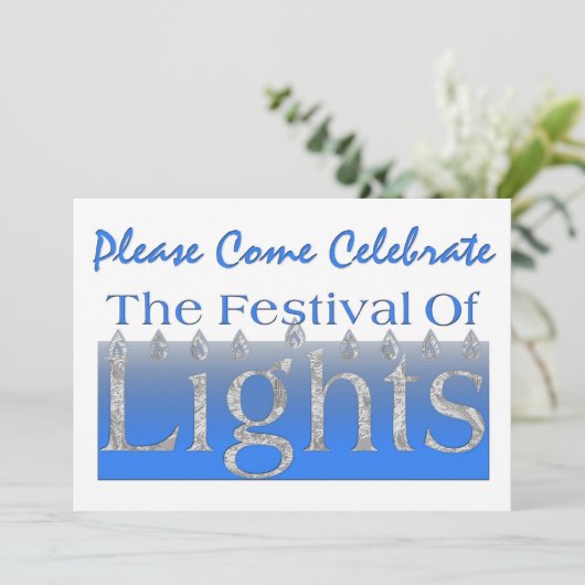 Einladung zur Hanukah-Feier (Stehend Vorderseite)