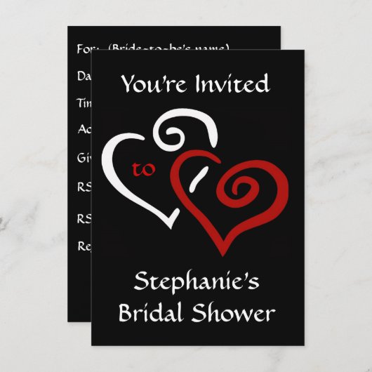 Einladung zur Harts Bridal Dusche (Vorne/Hinten)