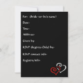 Einladung zur Harts Bridal Dusche (Rückseite)