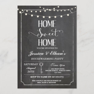 Einladung zur Hauseinweihung Home Sweet Home Kreid