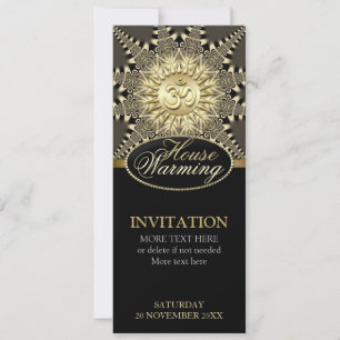 Einladung zur Hauseinweihungsparty im Vintage-Gold