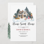 Einladung zur Hauseinweihungsparty im Winter - Hom (Vorne/Hinten)