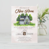 Einladung zur Haushaltserwärmung (Stehend Vorderseite)