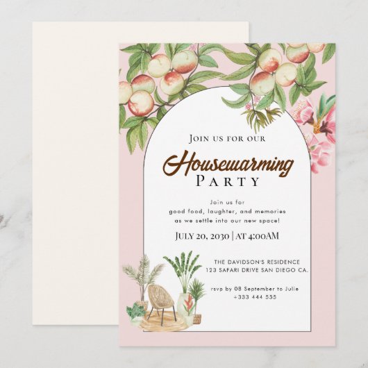 Einladung zur Haushaltserwärmung (Vorne/Hinten)