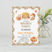 Einladung zur Herbst-Brunch-Party (Stehend Vorderseite)
