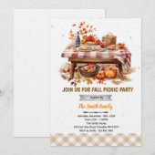 Einladung zur Herbst-Picknick-Party (Vorne/Hinten)