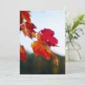 Einladung zur Herbstblatthochzeit (Stehend Vorderseite)