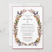 Einladung zur Herbstblatthochzeit (Vorderseite)