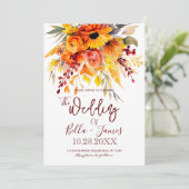 Einladung zur Herbstfeier-Blume (Stehend Vorderseite)