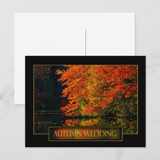 Einladung zur Herbsthochzeit (Vorne/Hinten)