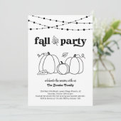 Einladung zur Herbstparty (Stehend Vorderseite)