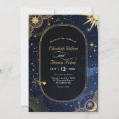 Einladung zur Himmelssonne und Mondhochzeit (Vorderseite)