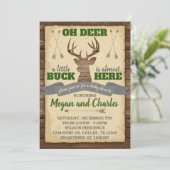 Einladung zur Hirsche-Kinderdusche (Stehend Vorderseite)