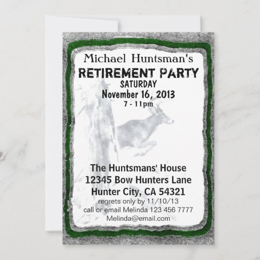 Einladung zur Hirschjagd (Rückseite)