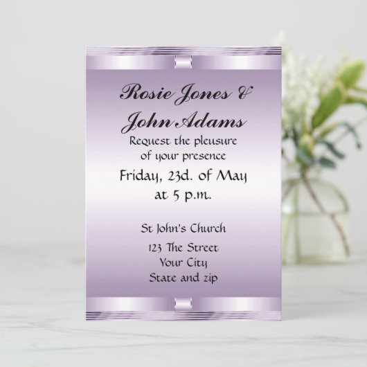 Einladung zur Hochzeit (Stehend Vorderseite)