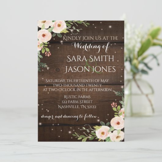 Einladung zur Hochzeit (Stehend Vorderseite)