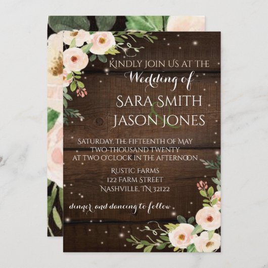 Einladung zur Hochzeit (Vorne/Hinten)