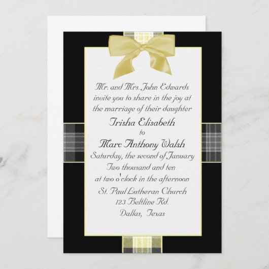 Einladung zur Hochzeit (Vorne/Hinten)