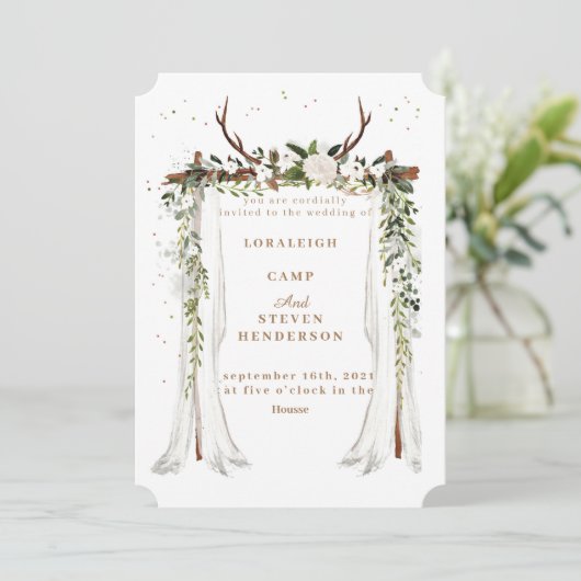 Einladung zur Hochzeit (Stehend Vorderseite)