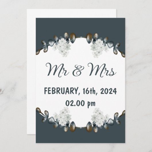 Einladung zur Hochzeit (Vorne/Hinten)