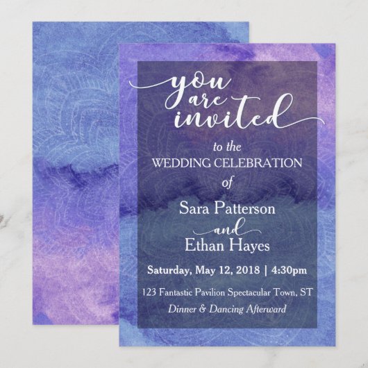 Einladung zur Hochzeit (Vorne/Hinten)