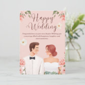 Einladung zur Hochzeit (Stehend Vorderseite)