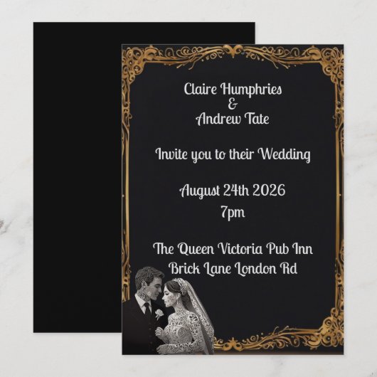 Einladung zur Hochzeit (Vorne/Hinten)