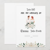 Einladung zur Hochzeit (Vorne/Hinten)