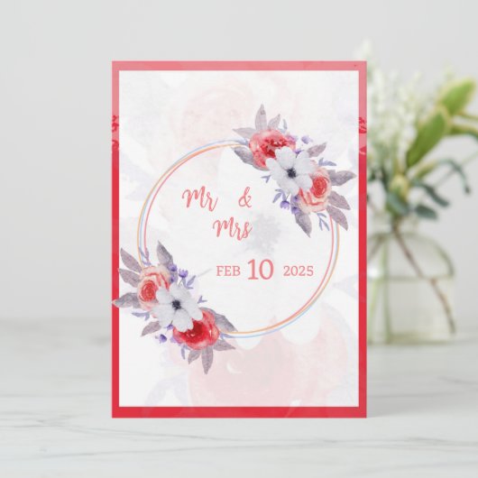 Einladung zur Hochzeit (Stehend Vorderseite)