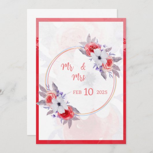 Einladung zur Hochzeit (Vorne/Hinten)