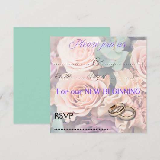 Einladung zur Hochzeit (Vorne/Hinten)