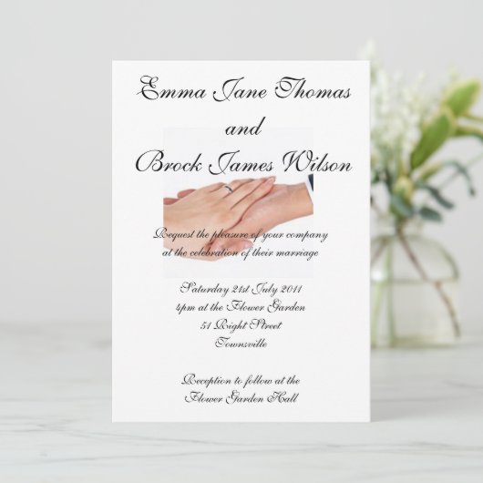 Einladung zur Hochzeit (Stehend Vorderseite)