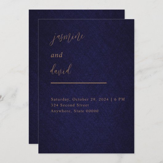 Einladung zur Hochzeit (Vorne/Hinten)