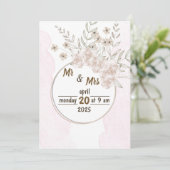 Einladung zur Hochzeit (Stehend Vorderseite)