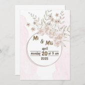 Einladung zur Hochzeit (Vorne/Hinten)