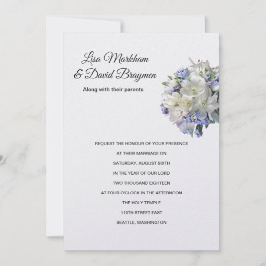 Einladung zur Hochzeit (Vorderseite)