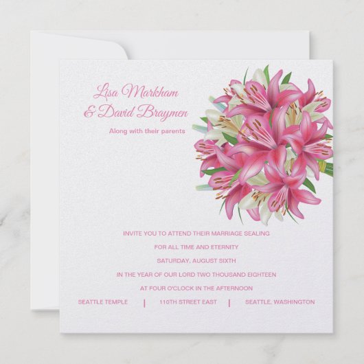 Einladung zur Hochzeit (Vorderseite)