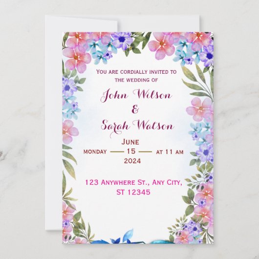 Einladung zur Hochzeit (Vorderseite)