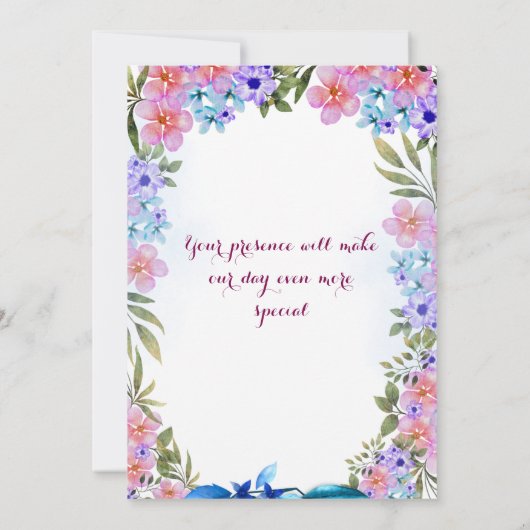 Einladung zur Hochzeit (Rückseite)