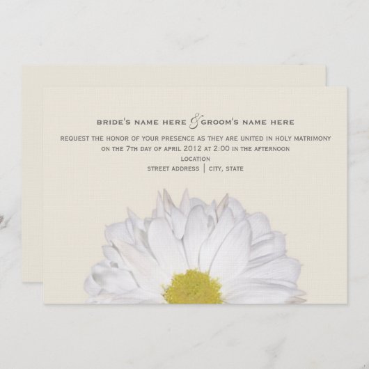 Einladung zur Hochzeit (Vorne/Hinten)