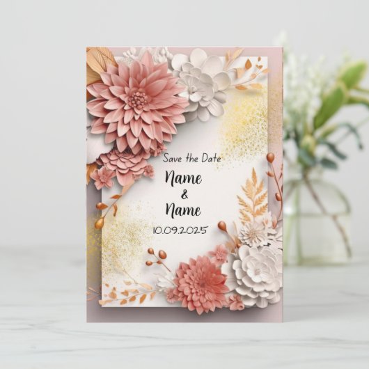 Einladung zur Hochzeit (Stehend Vorderseite)