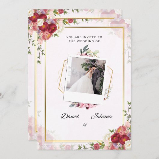 Einladung zur Hochzeit (Vorne/Hinten)